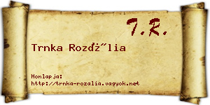 Trnka Rozália névjegykártya